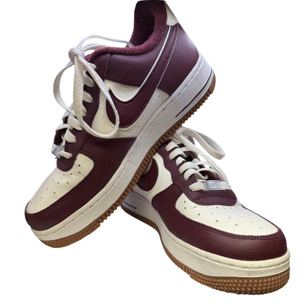 Nike Air Force 1 '07 LV8 SE Women's 8.5W Burgundy Red White Gum Casual Sneakers
