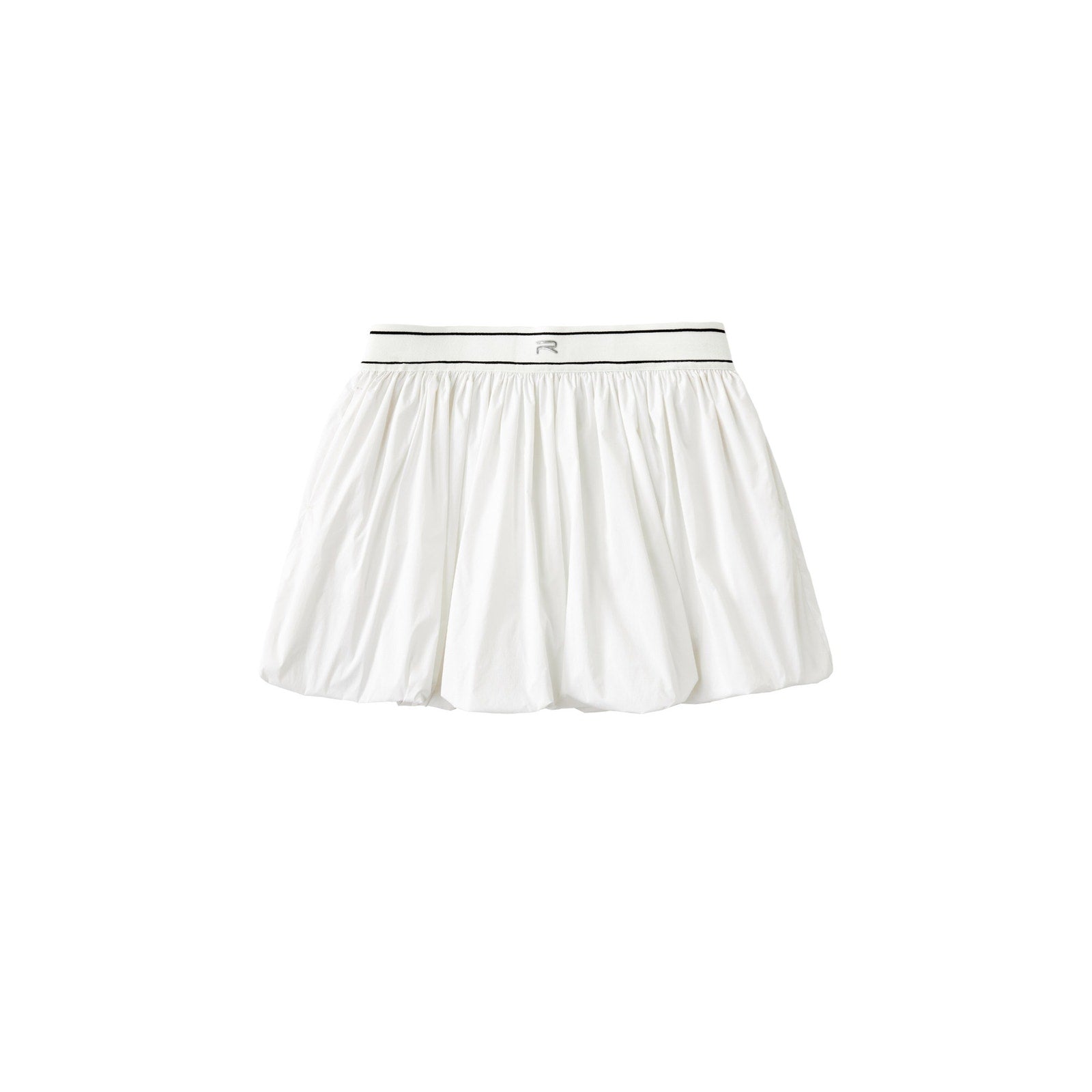 Ramsports women's white pleated tennis skort, athletic mini size M, showing the front view with pleats and sporty design.