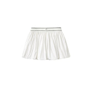 Ramsports women's white pleated tennis skort, athletic mini size M, showing the front view with pleats and sporty design.
