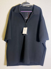Nike 24.7 ImpossiblySoft men's Dri-FIT black 1/4-zip polo shirt, size XL, with a sleek collar and Nike logo detail.