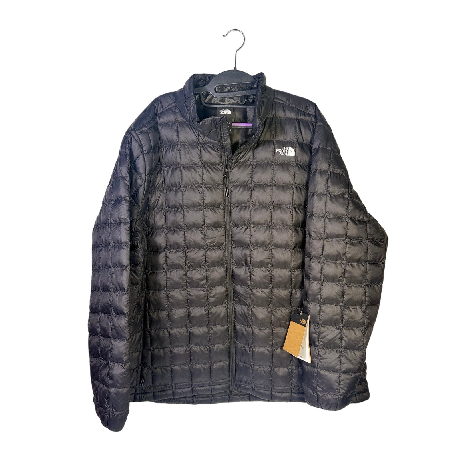 The North Face Women’s Plus ThermoBall Eco Jacket in black, size 3X tall, featuring insulated design and full zip closure.