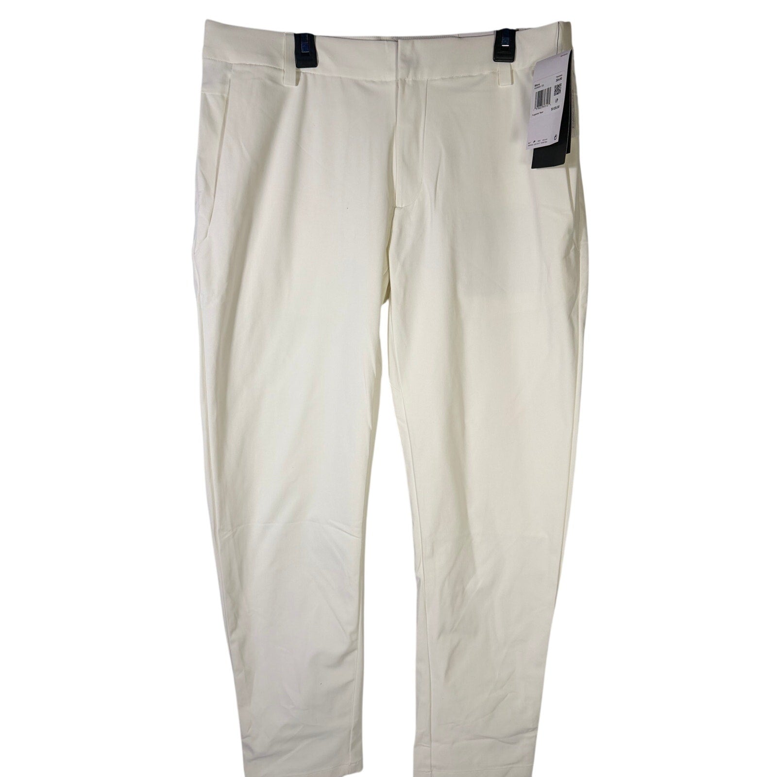 Nike Dri-FIT men's slim fit training pants with 5 pockets, white color, size 32x30, shown laid flat on a neutral background.