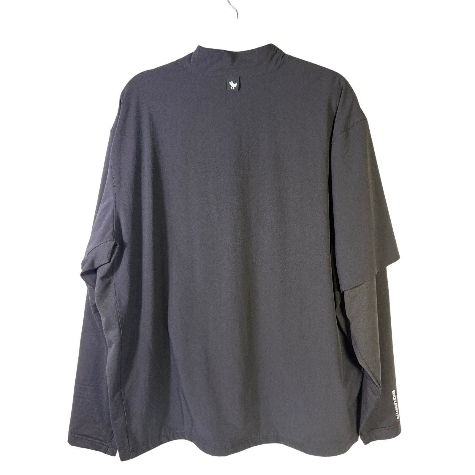 Black Bad Birdie Mechanism quarter zip pullover sweatshirt for men, size XL, shown on a mannequin.