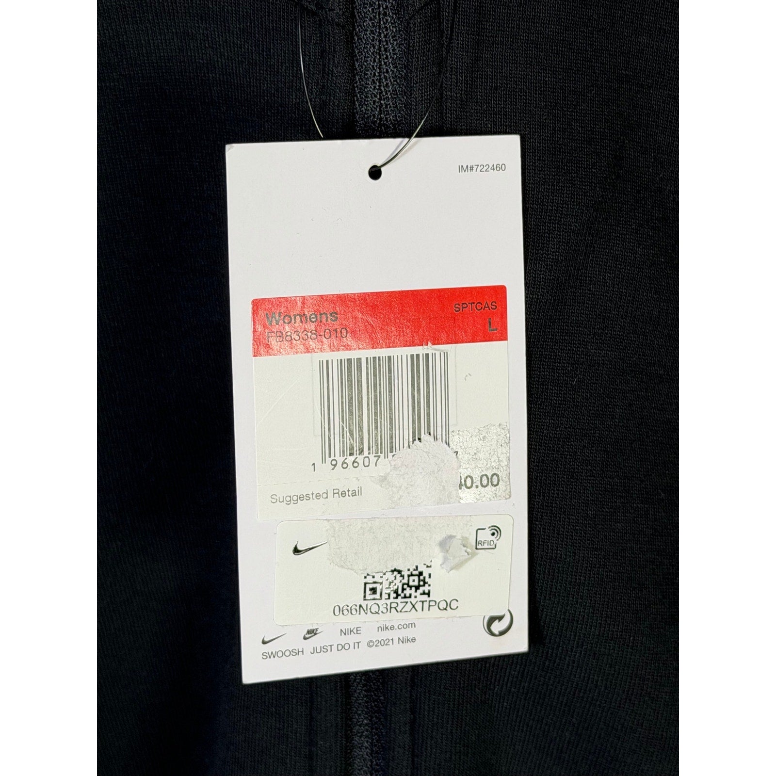 Nike Women’s Tech Fleece Windrunner Full-Zip Hoodie Black Size Large NWT