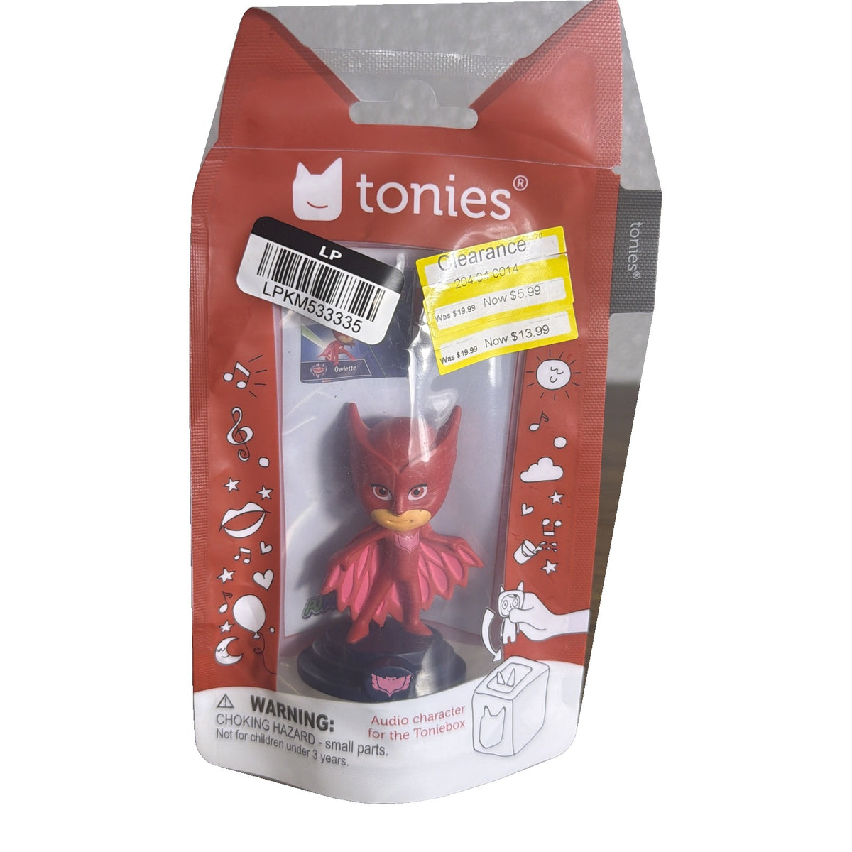 Tonies PJ Masks Owlette audio character toy from tonies, featuring a detailed plush Owlette figure for children.