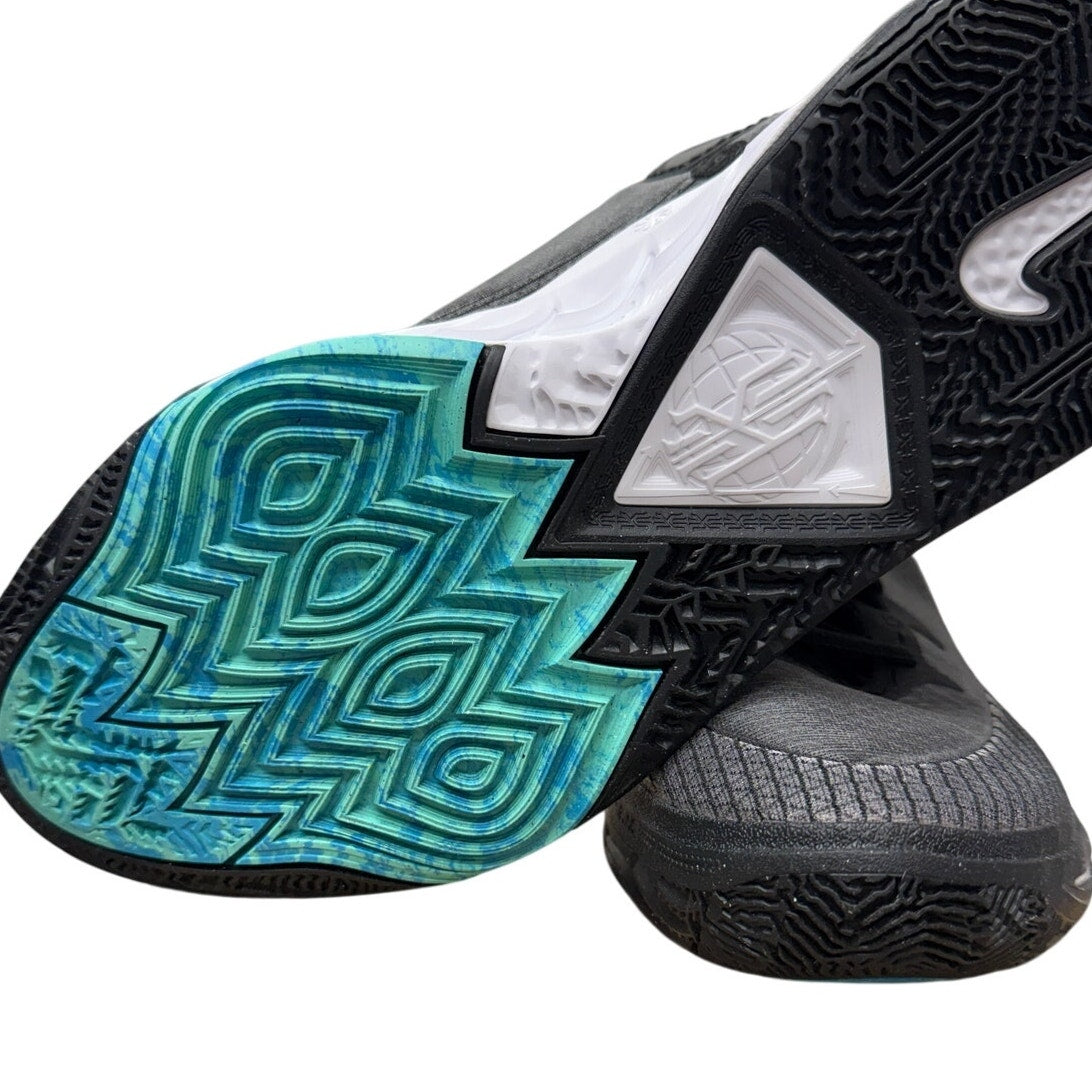 Nike Kyrie Infinity 8 "Orca" men's basketball shoes in black and white, featuring sleek design and modern grip sole.