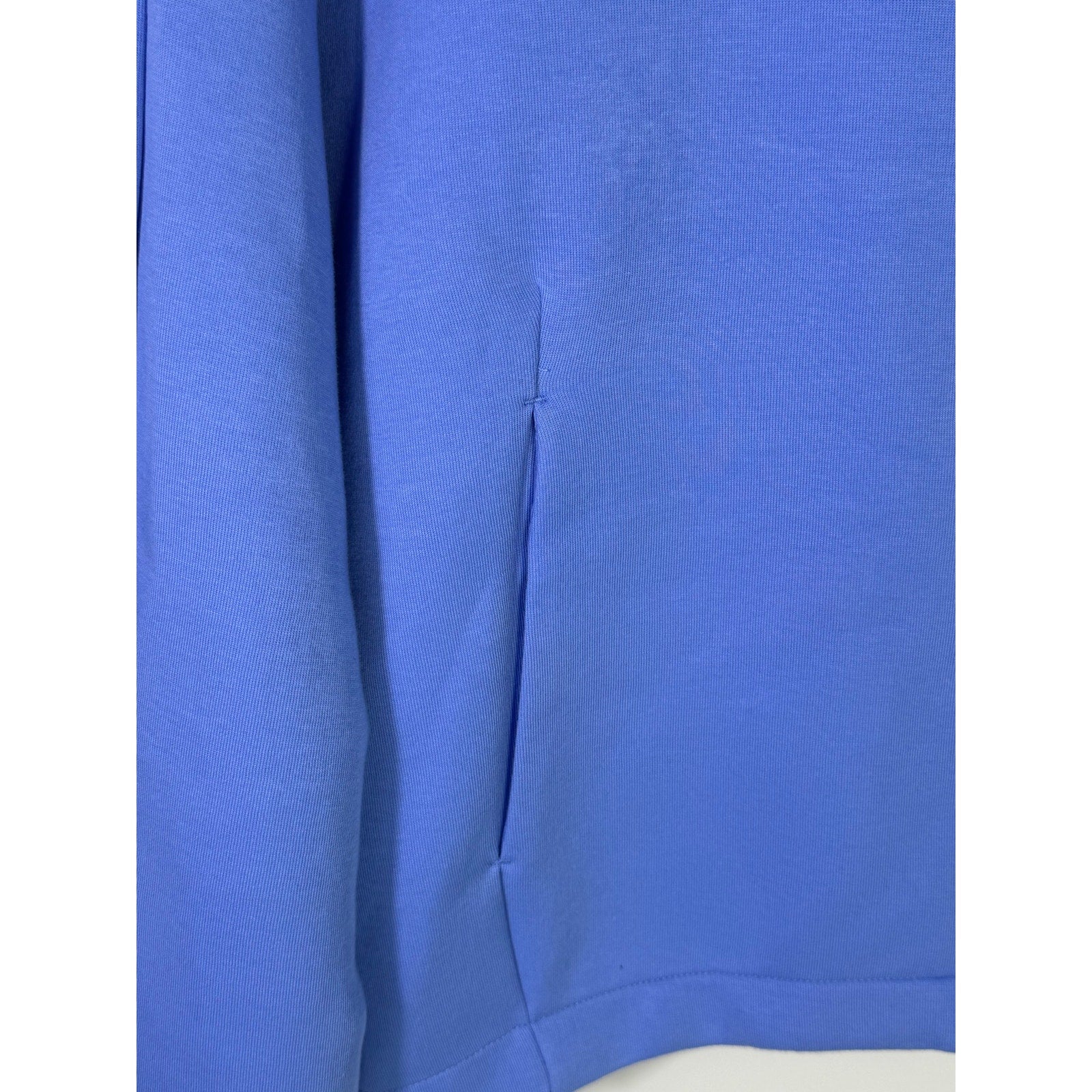 Nike Sportswear women's oversized blue fleece hoodie, size XL, displayed with front view and relaxed fit.