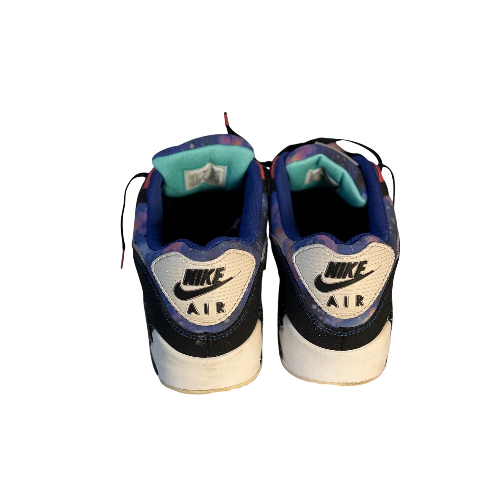 Nike Air Max 90 QS Galaxy space theme sneakers for men, US 11.5, featuring cosmic design and classic sneaker style.