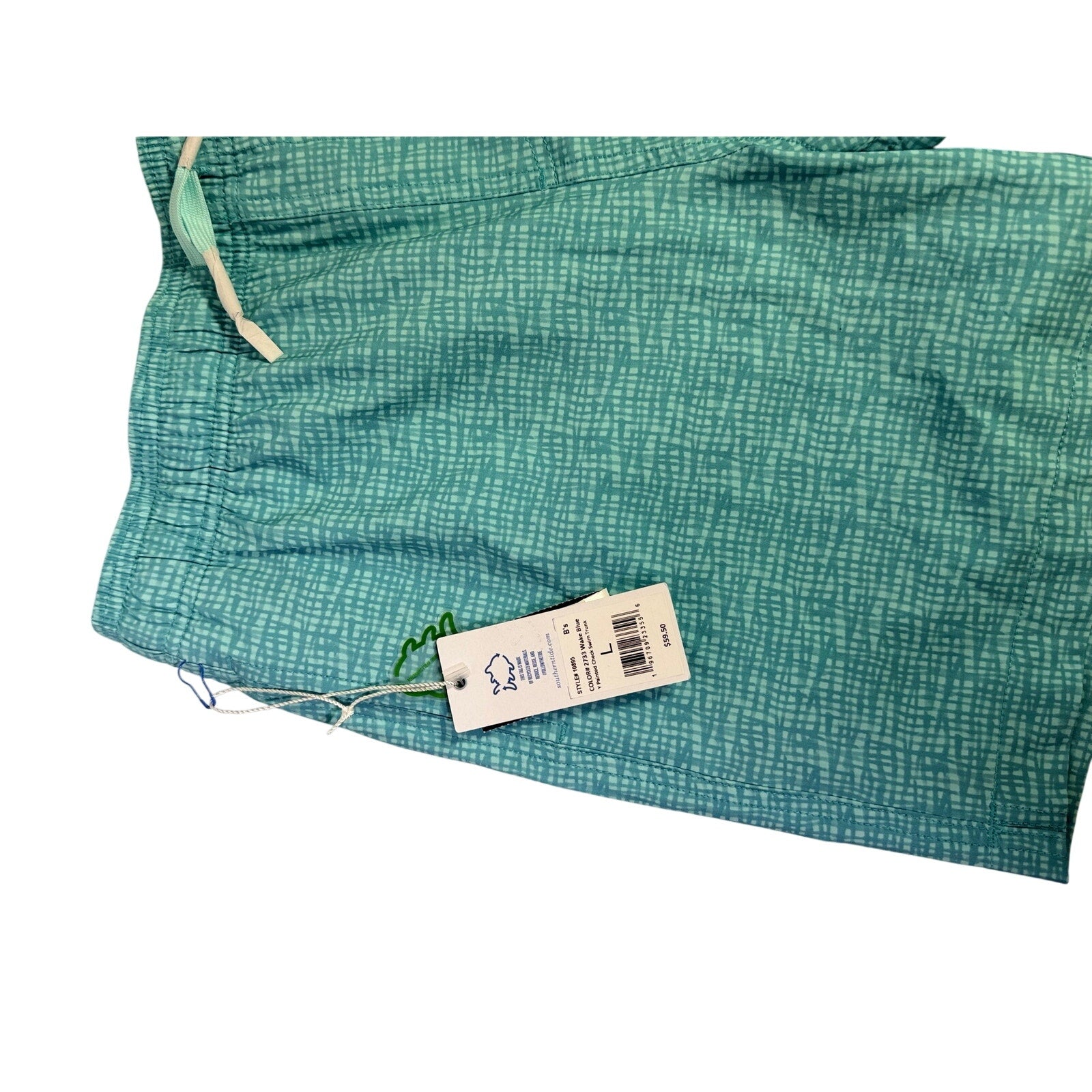Southern Tide Boys Size Large Wake Blue Printed Performance Shorts NWT