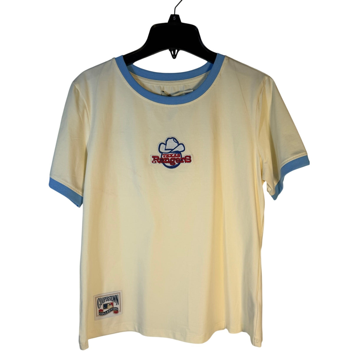 Texas Rangers MLB Pro Standard T-Shirt – Cream/Blue – Men's Size Medium