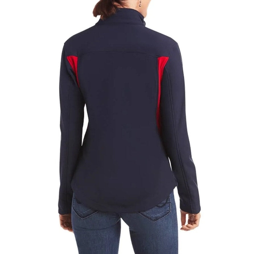 Ariat Team Softshell Jacket Women’s XL Navy Red Equestrian Full Zip NWT