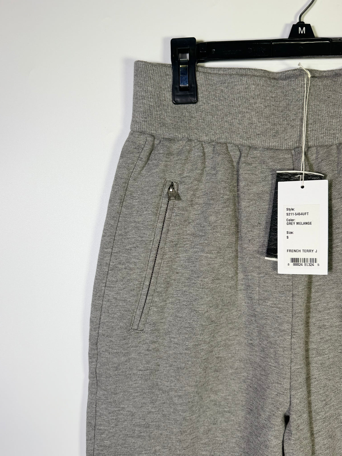 Gray Phillip Lim French Terry Jogger pants by PPLA, size small, showing the relaxed fit and comfortable fabric.