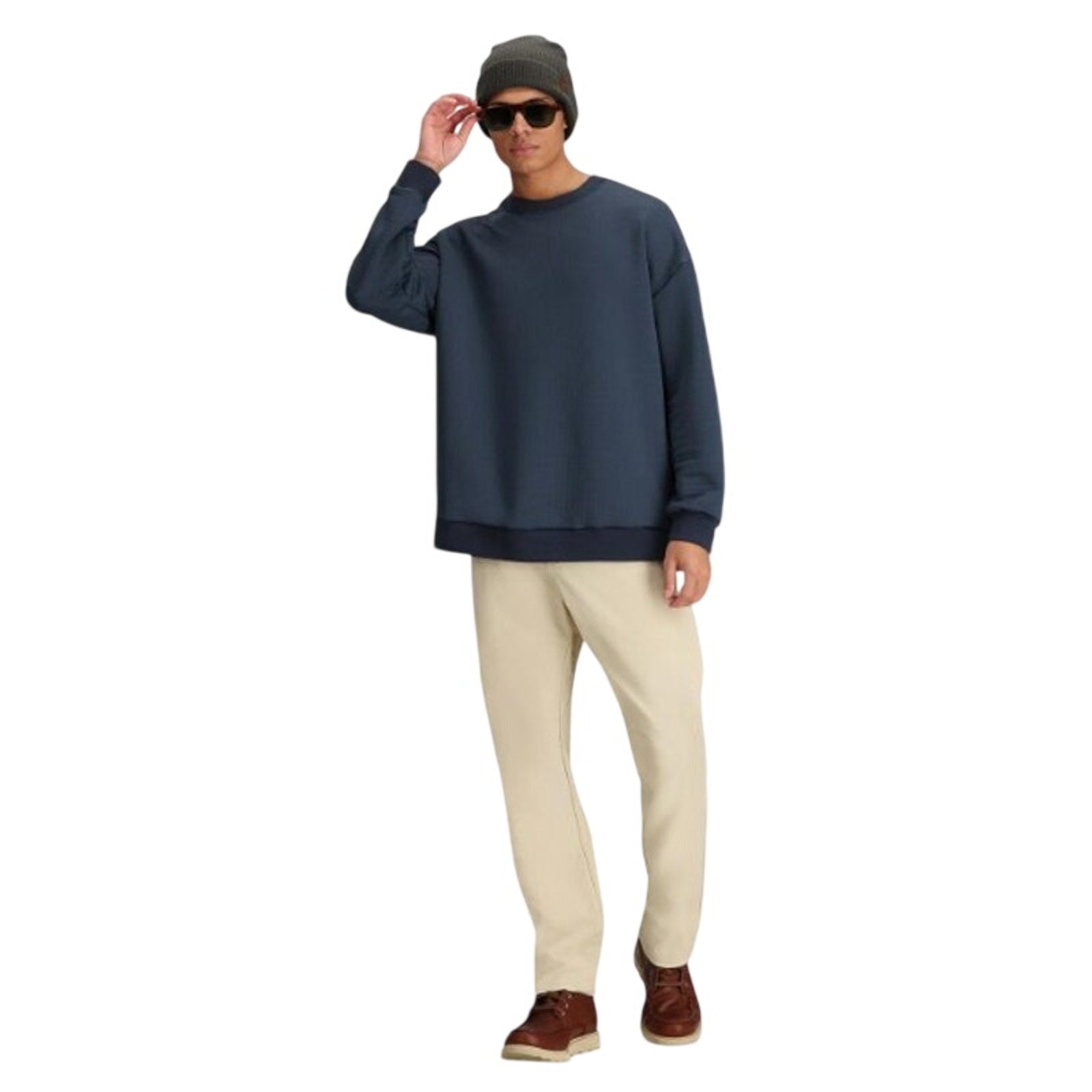 NWT Obermeyer Explorer Tech Crew Pullover - Men's Large | Blue Nights