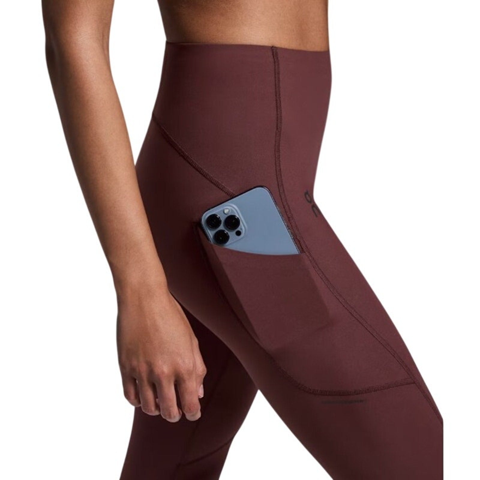On Cloud women's Movement tights in mulberry color, XS long leggings, new with tags, featuring a snug fit and stretchy fabric.