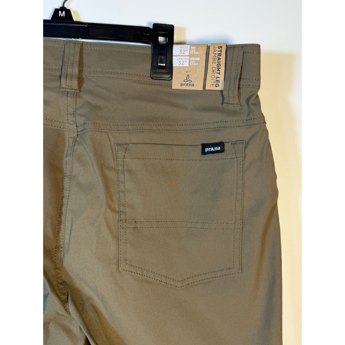 prAna Brion Pants in slate green, men's standard fit stretch pants, size 32x32, new with tags, casual outdoor style