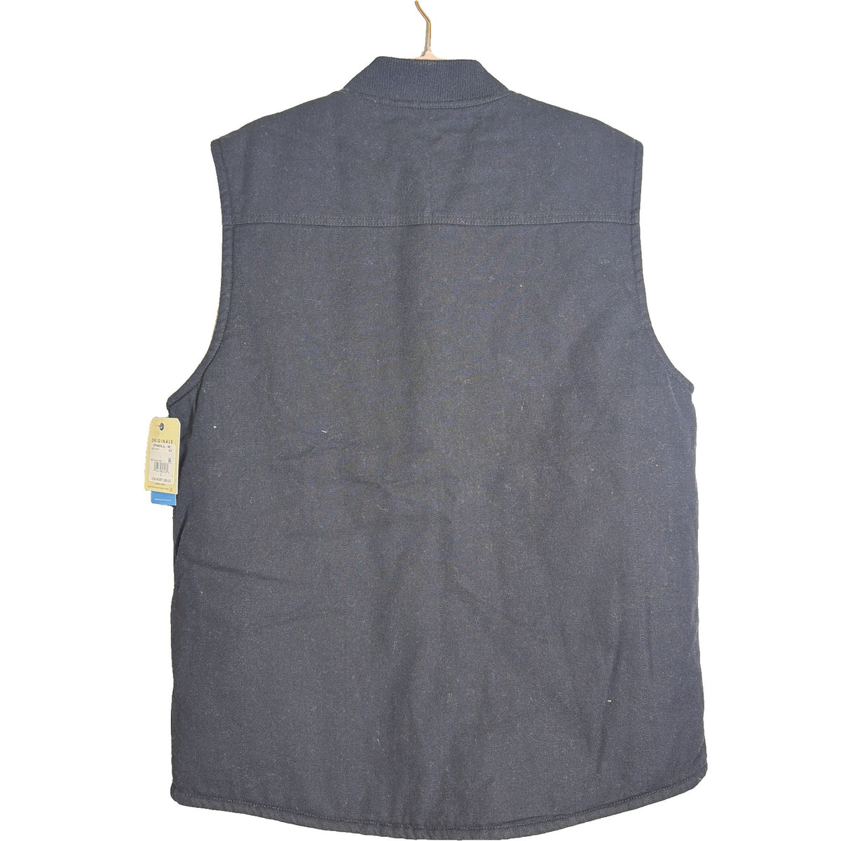 Men's O'Neill OG Turner Canvas Work Vest in black, size 2XL, featuring durable fabric and classic vest design.