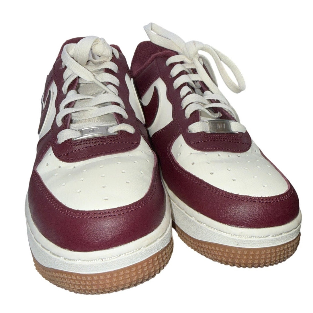 Nike Air Force 1 '07 LV8 SE Women's 8.5W Burgundy Red White Gum Casual Sneakers