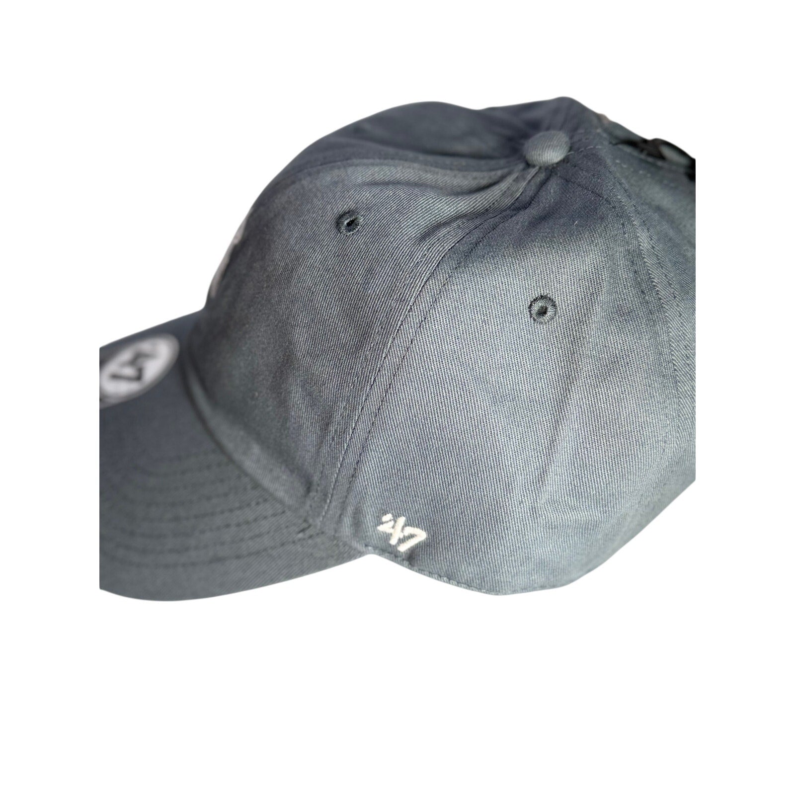 Gray adjustable MLB Los Angeles Angels hat by ’47 Brand, featuring team logo and classic cap design, perfect for sports fans.