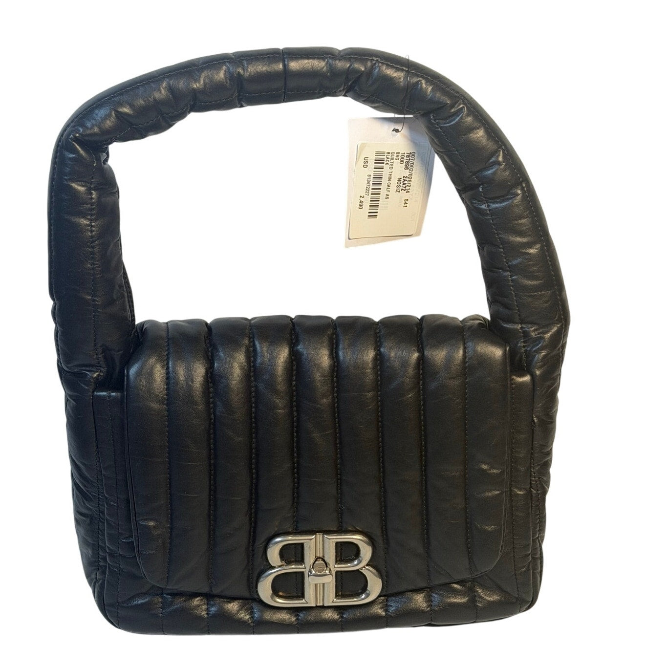 Balenciaga Monaco Quilted Leather Sling Shoulder Bag Handbag Designer Purse