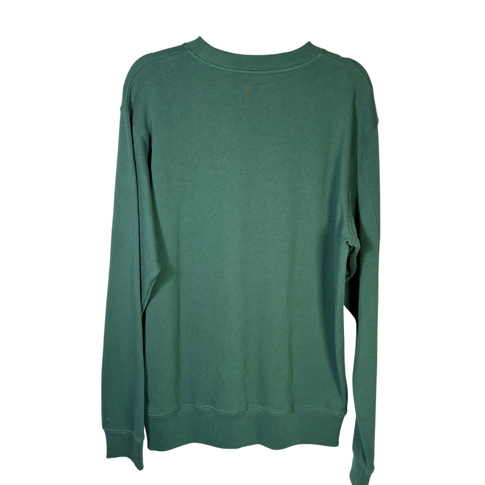 Bad Birdie Pine Grove embroidered golf fleece crewneck sweatshirt for men, medium size, showcasing detailed embroidery and cozy fabric.