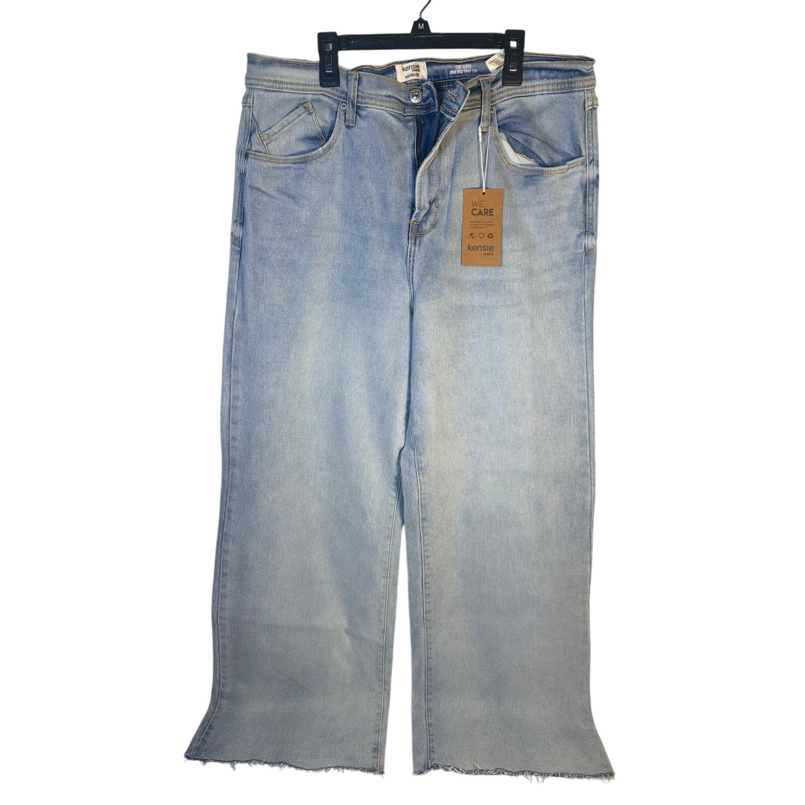 Kensie The Kayla high-rise wide-leg jeans for women, size 14/32, with a classic denim look and relaxed fit.