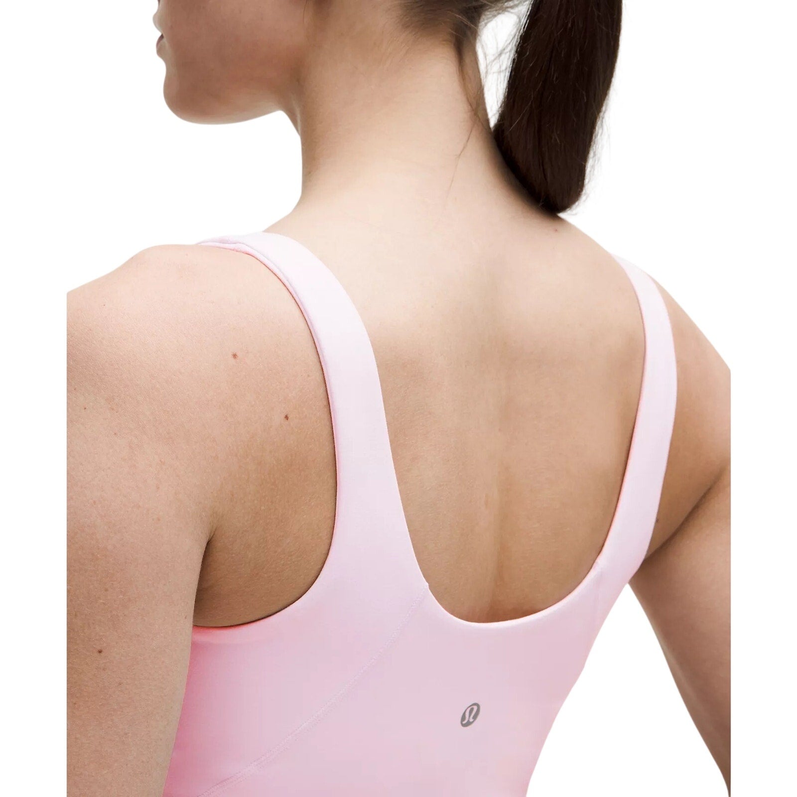 Lululemon Align™ women's pink tank top in size 4, lightweight and fitted, displayed flat on a white background.