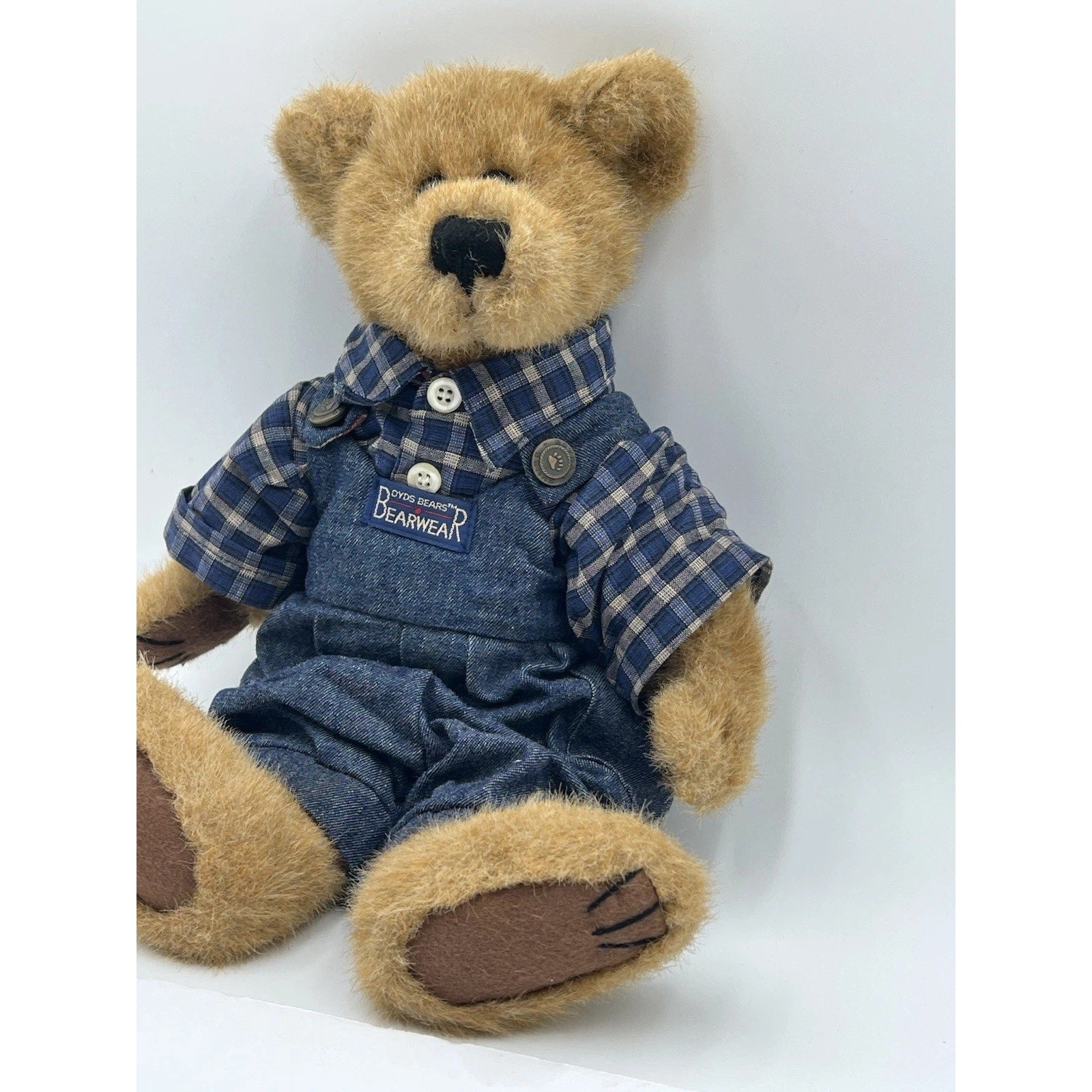 Vintage Boyds Bear Guthrie P. Mussy Bearwear denim overalls 1997 (QVC exclusive)
