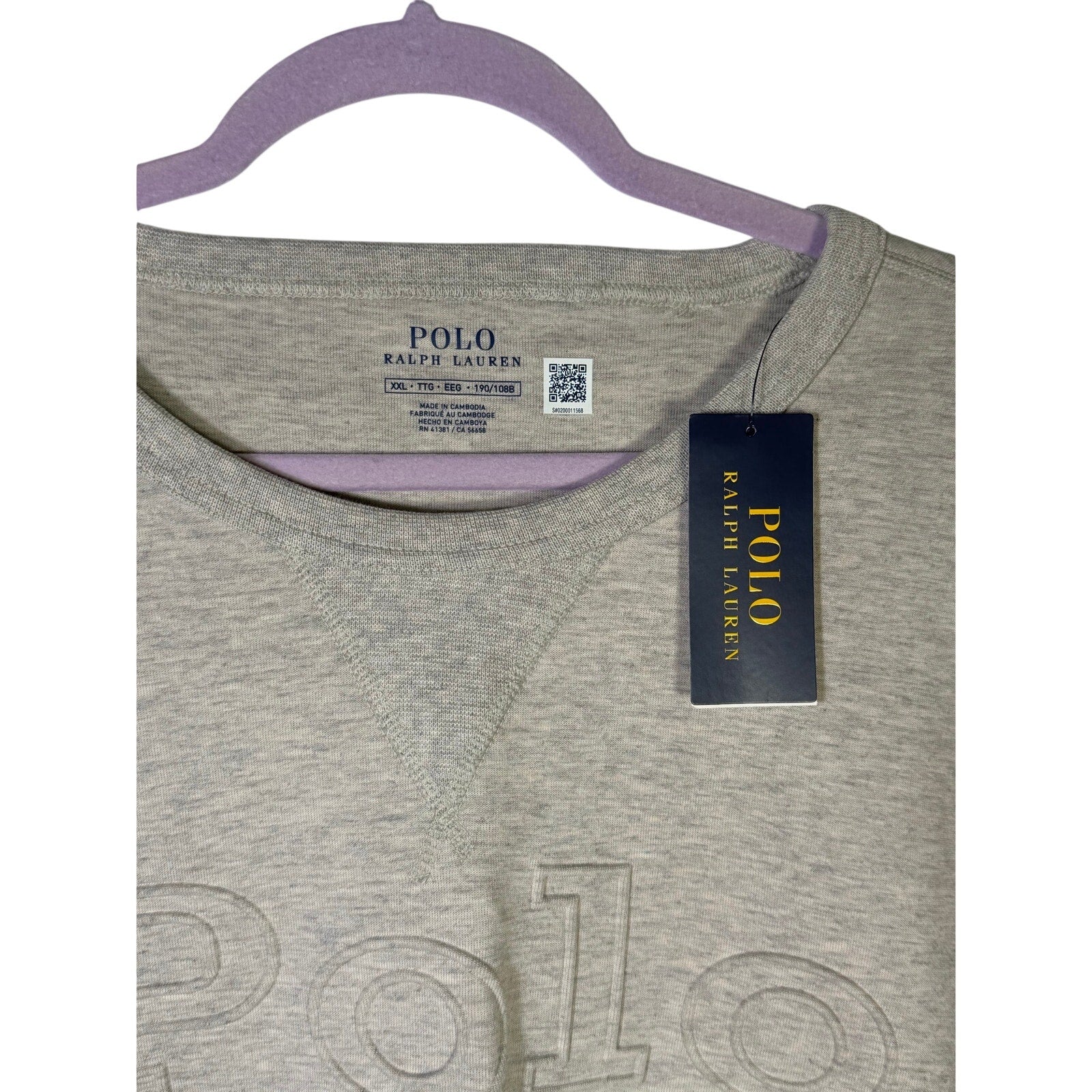 Polo Ralph Lauren Men’s Classic Fit Logo Sweatshirt Gray XXL NWT