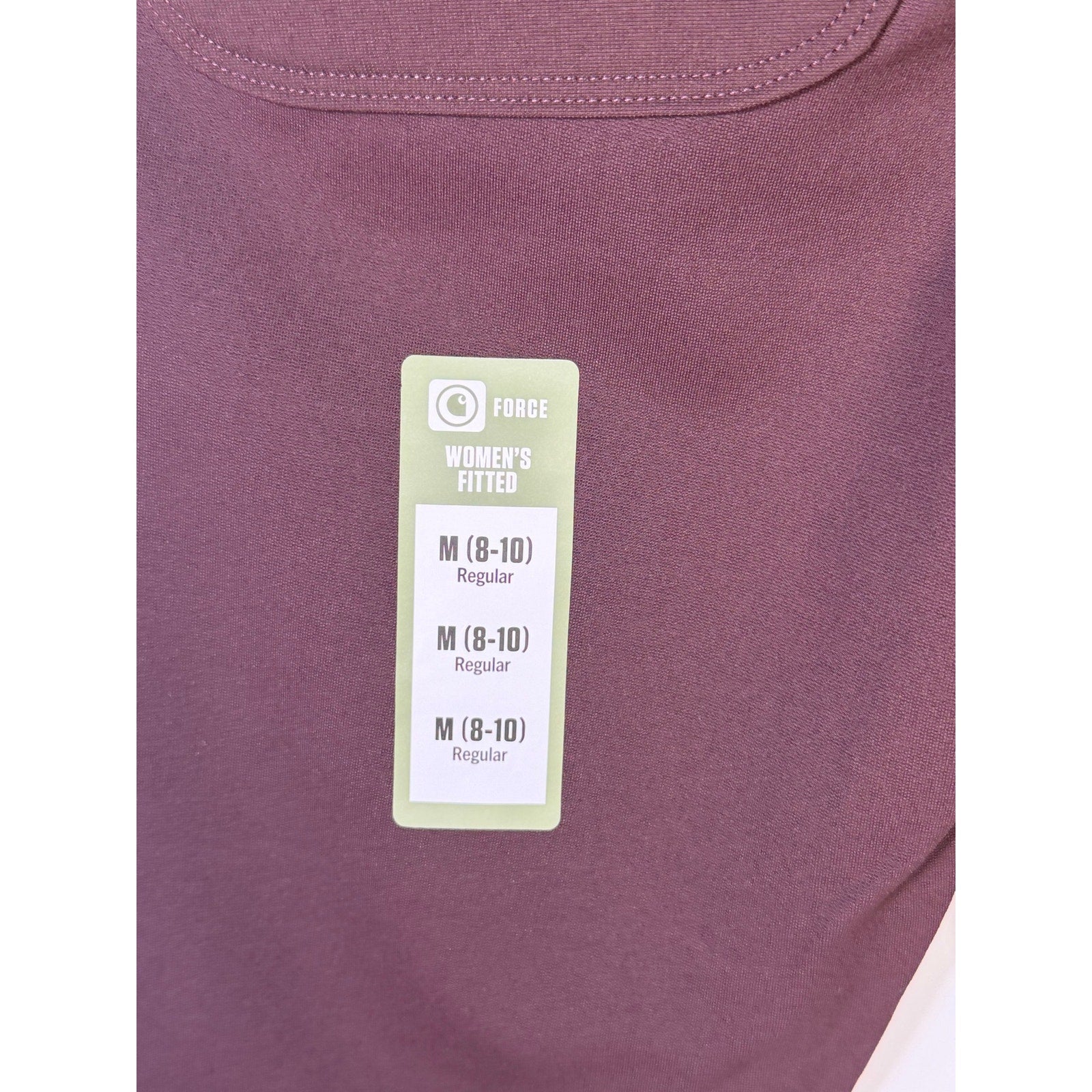 Carhartt Force women's fitted utility pants in size M, brown, with multiple pockets and durable fabric, suitable for workwear.