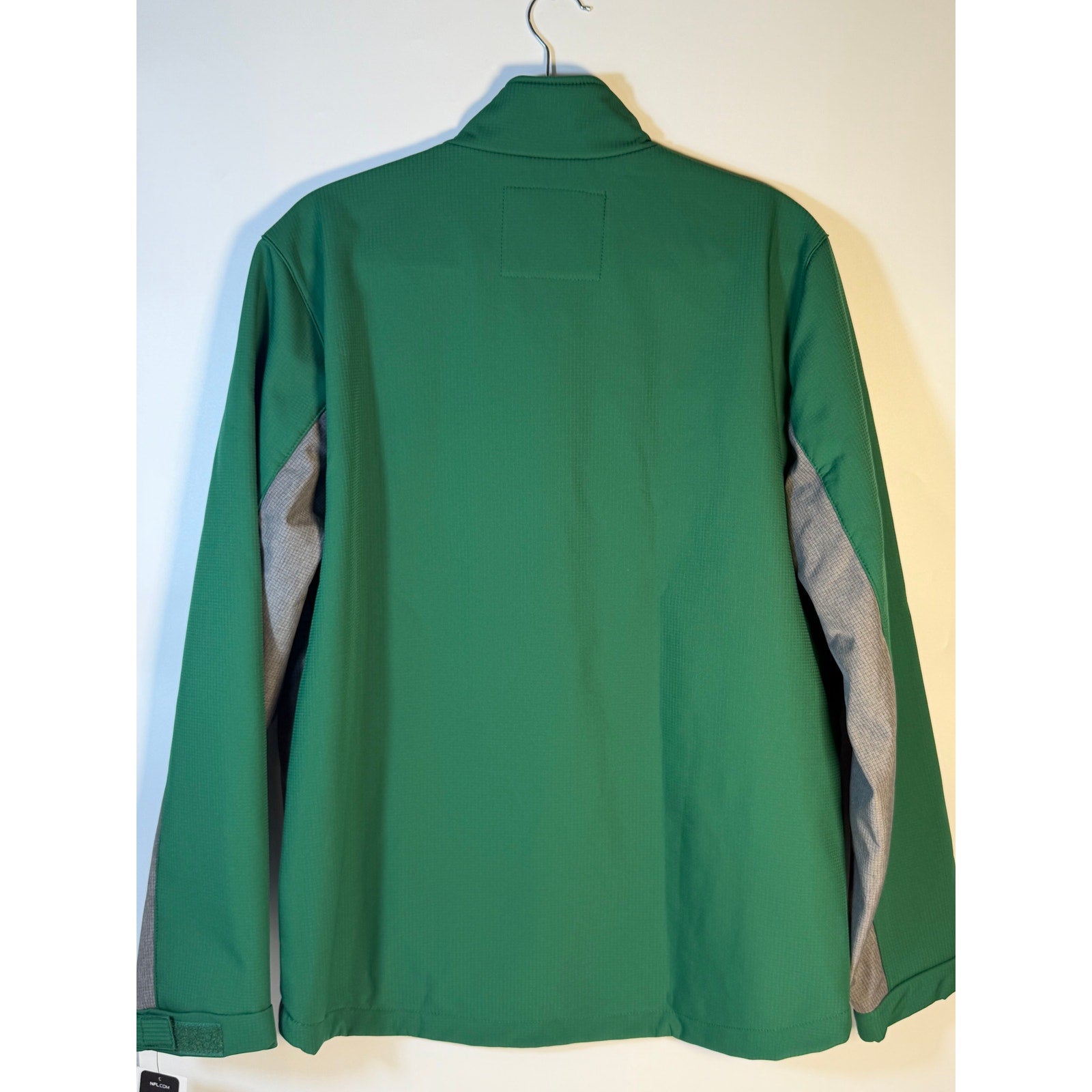 NFL New York Jets women's full zip jacket in green and gray, medium size, team apparel with NFL Team Apparel branding
