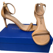 Stuart Weitzman Nearlynude 75 Block Heel Sandals – Women’s Size 10