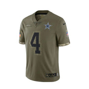 Nike Dallas Cowboys Dak Prescott #4 Salute to Service Jersey – Men's Medium – Green