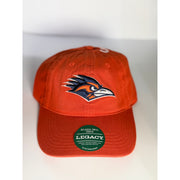 Legacy UTSA Roadrunners youth adjustable relaxed twill hat in orange, NCAA cap with embroidered team logo