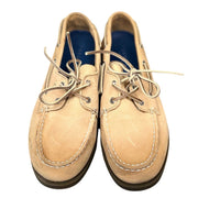 Sperry Kids' Authentic Original slip-on boat shoe in Sahara leather, size 5M, displayed on a neutral background.