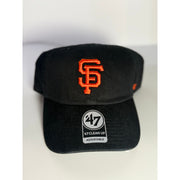Black '47 San Francisco Giants Clean Up adjustable dad hat with curved brim and embroidered team logo on front.