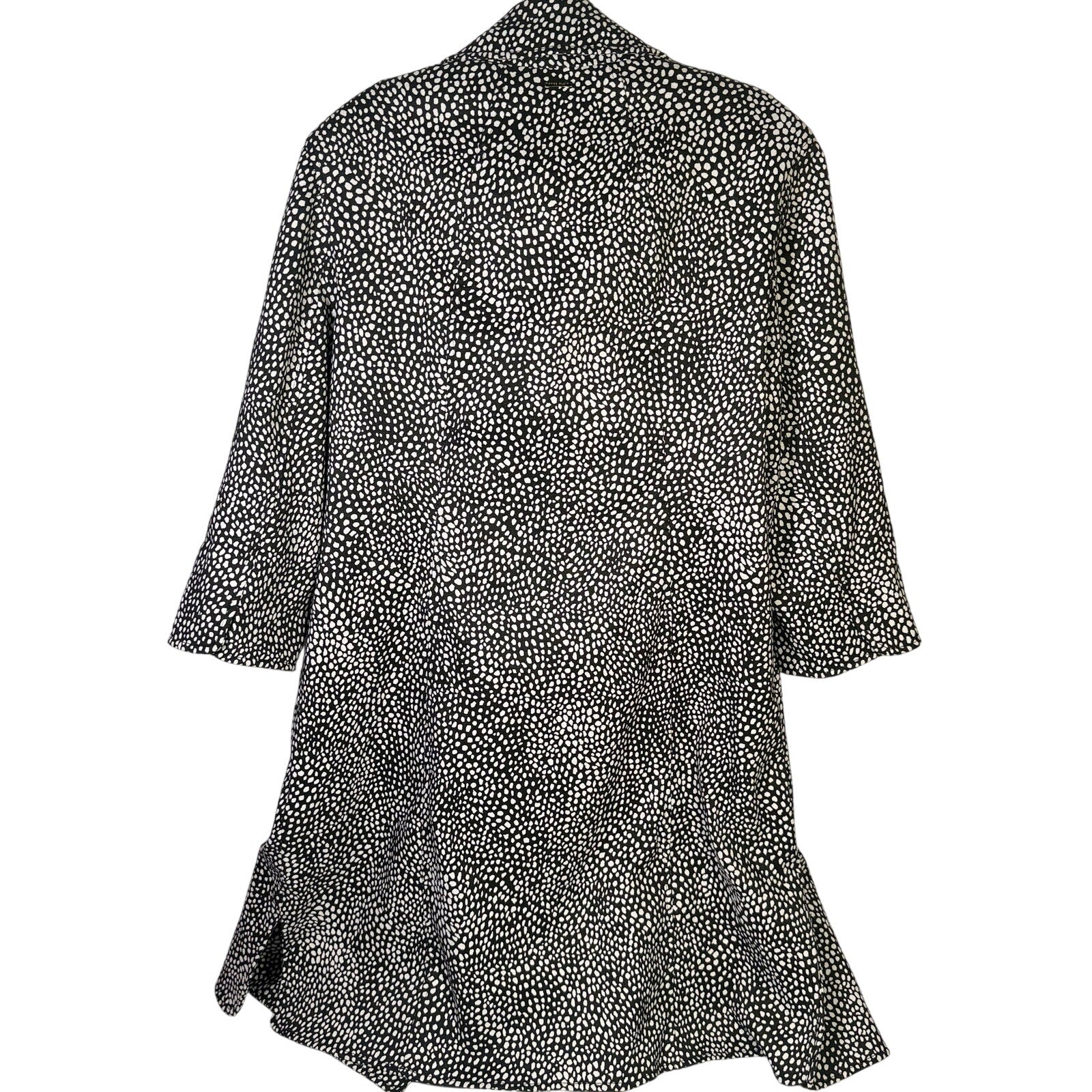 Anne Klein women's black and white animal print blazer jacket, size XL, stylish and tailored for a polished look.