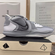 Nike Giannis Freak 6 TB basketball shoes in Wolf Grey, Black, and White for men, size 12, new in box with visible design details.