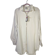 Nike women's long full zip jacket in cream, size XL, with Nike logo, shown front view with zip closure and hood.