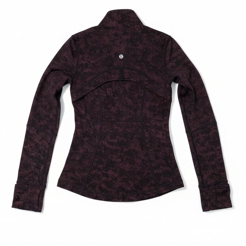 Lululemon Define Jacket Women's Size 2 in Plum / Burgundy Camo Pattern
