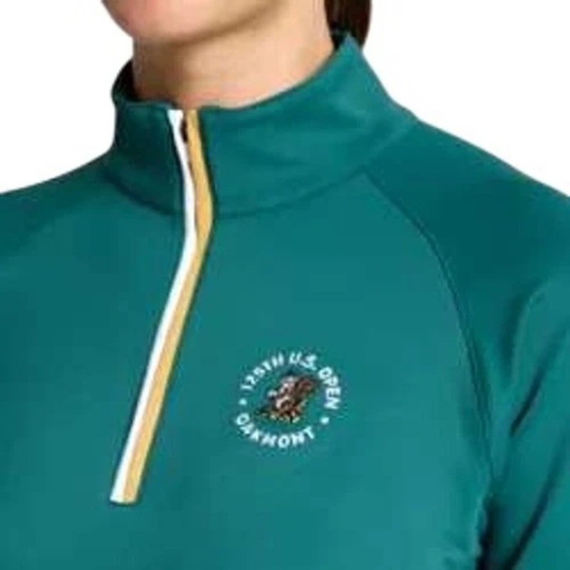 Walter Hagen P11 US OPEN 125TH OAKMONT 1/4 ZIP Women's Medium | Forest Green
