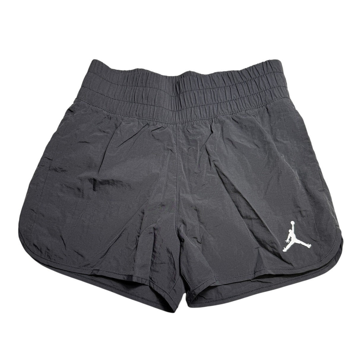 Jordan youth girls' large black shorts with athletic fit and logo details, perfect for active wear or casual outfits.