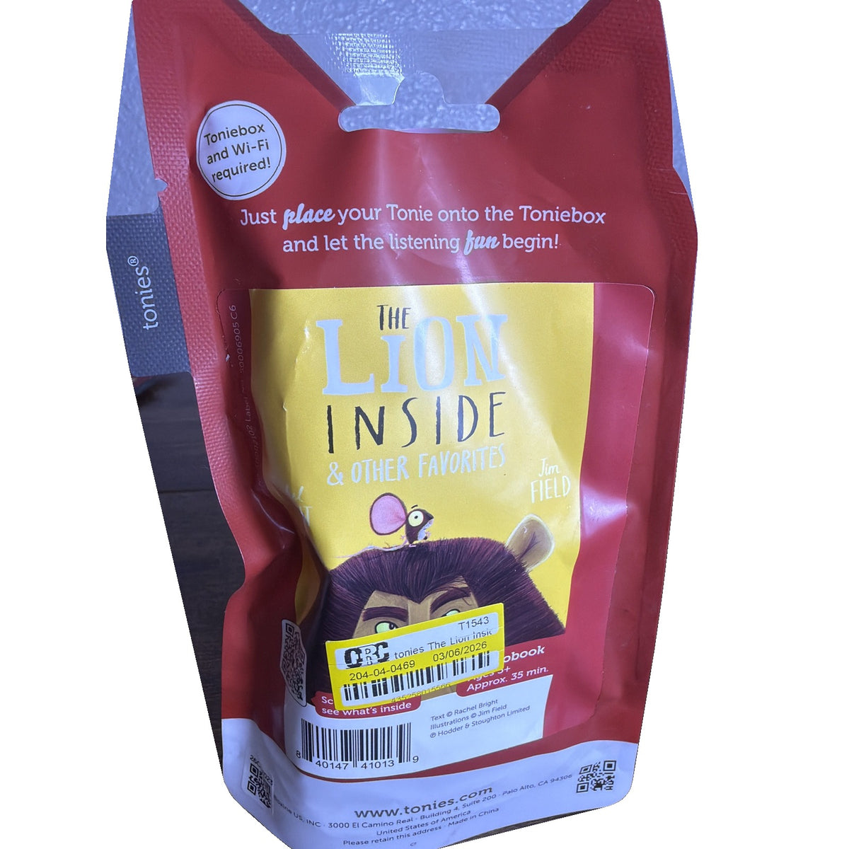 Tonies The Lion Inside and Other Favorites Audiobook Audio Character New