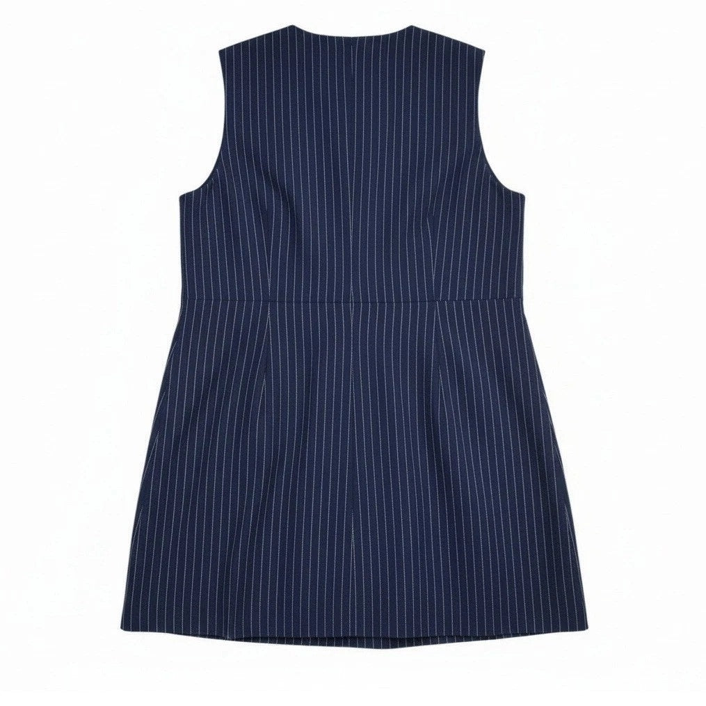 NWT Steve Madden Pinstripe Dress Navy Women's Medium DO38082W