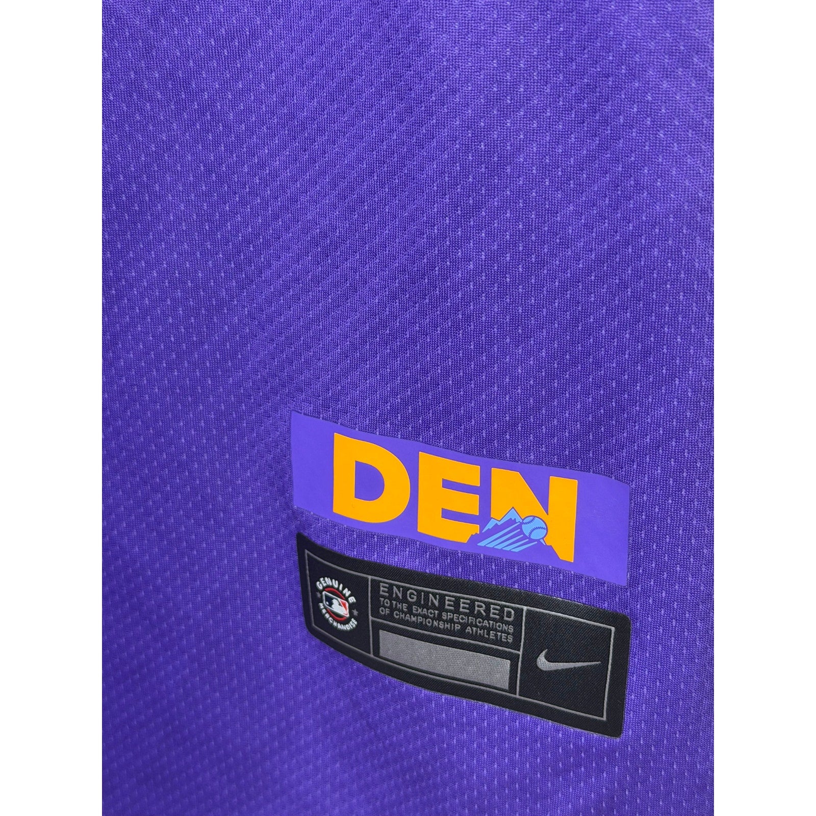 Nike Rockies McMahon #24 City Connect youth jersey in size L (14/16), featuring team logo and vibrant city-themed design.