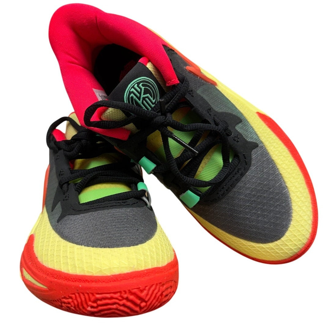 Nike Kyrie 8 GO basketball shoes in black and lemon chiffon for grade school, new in box, with Nike logo and sporty design