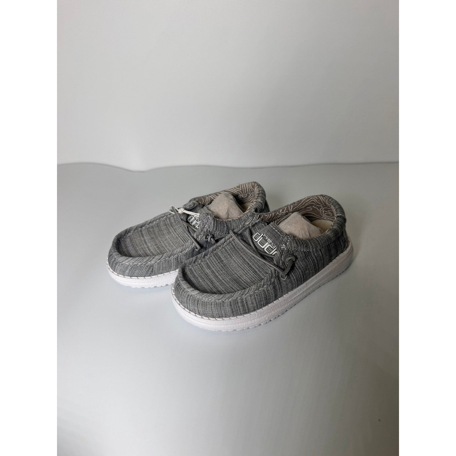 Hey Dude Wally Youth Linen Shoes – Stone – Youth Shoes 9
