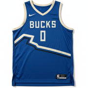 Nike NBA City Edition Damian Lillard swingman jersey in size XL, featuring team logo and vibrant team colors.