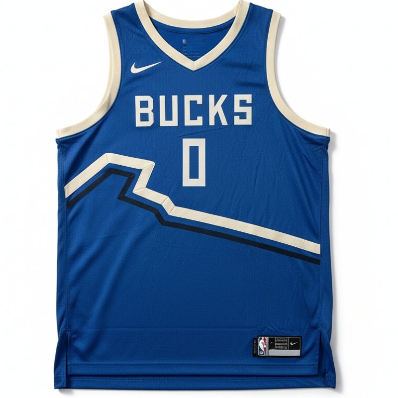 Nike NBA City Edition Damian Lillard swingman jersey in size XL, featuring team logo and vibrant team colors.