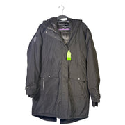 Black Free Country Women’s Arctic Series Anorak Jacket with hood, long coat style, featuring a lightweight, insulated design.