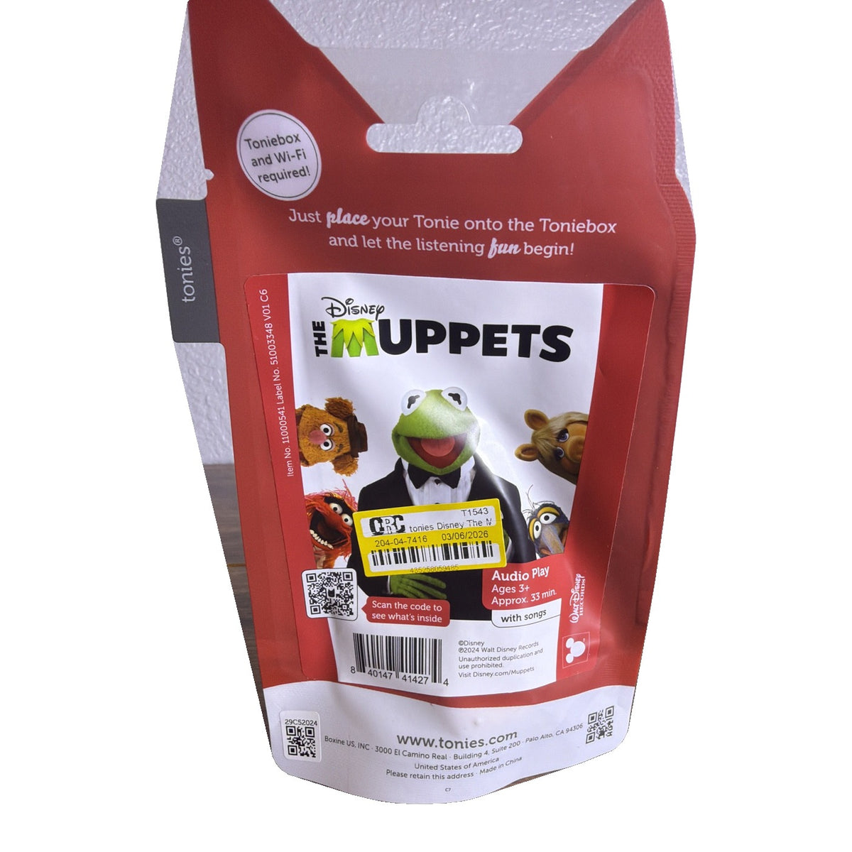 Tonies Disney The Muppets Kermit the Frog Audio Character New